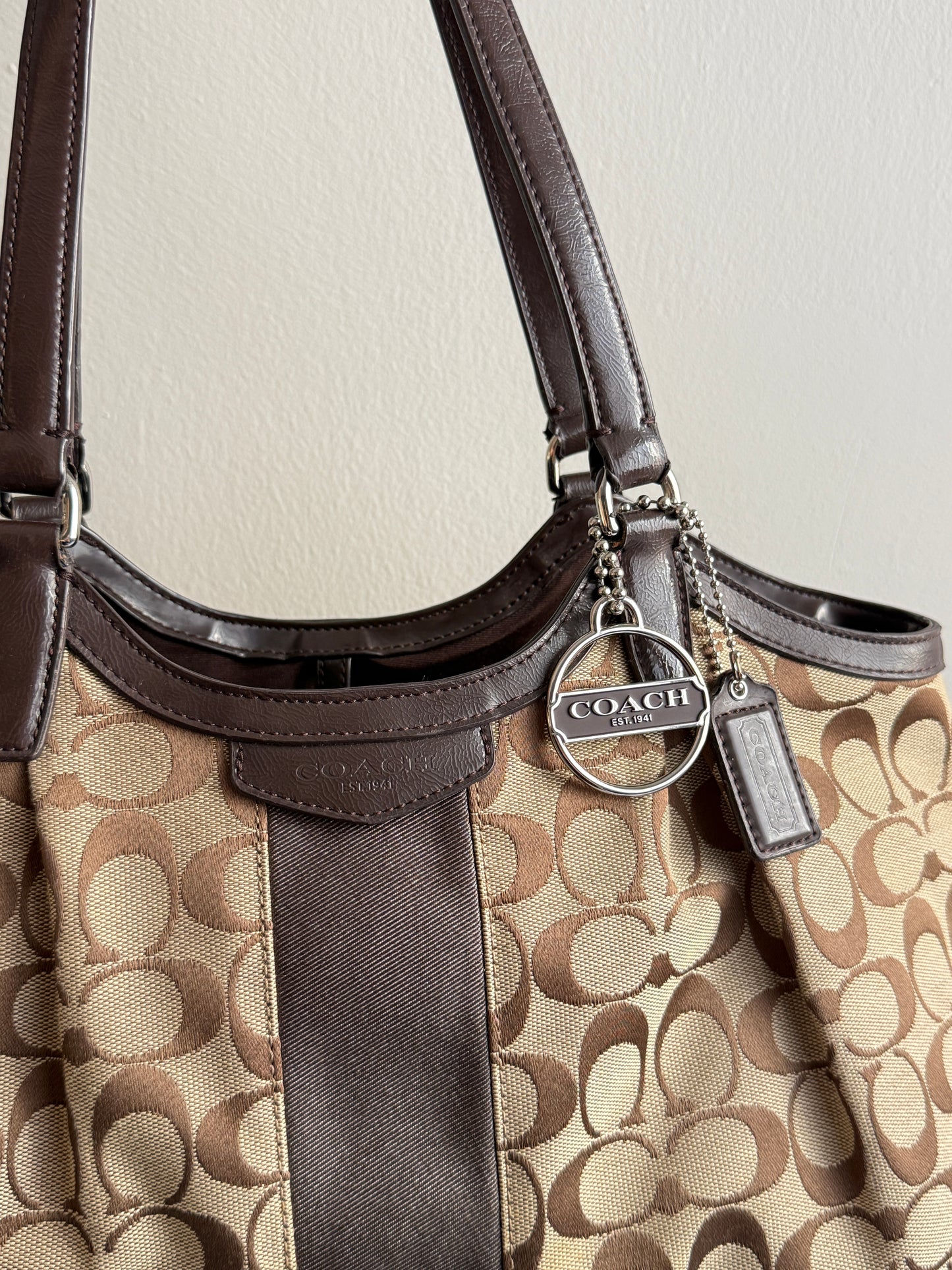 Coach Devin Signature Tote Shoulder Bag