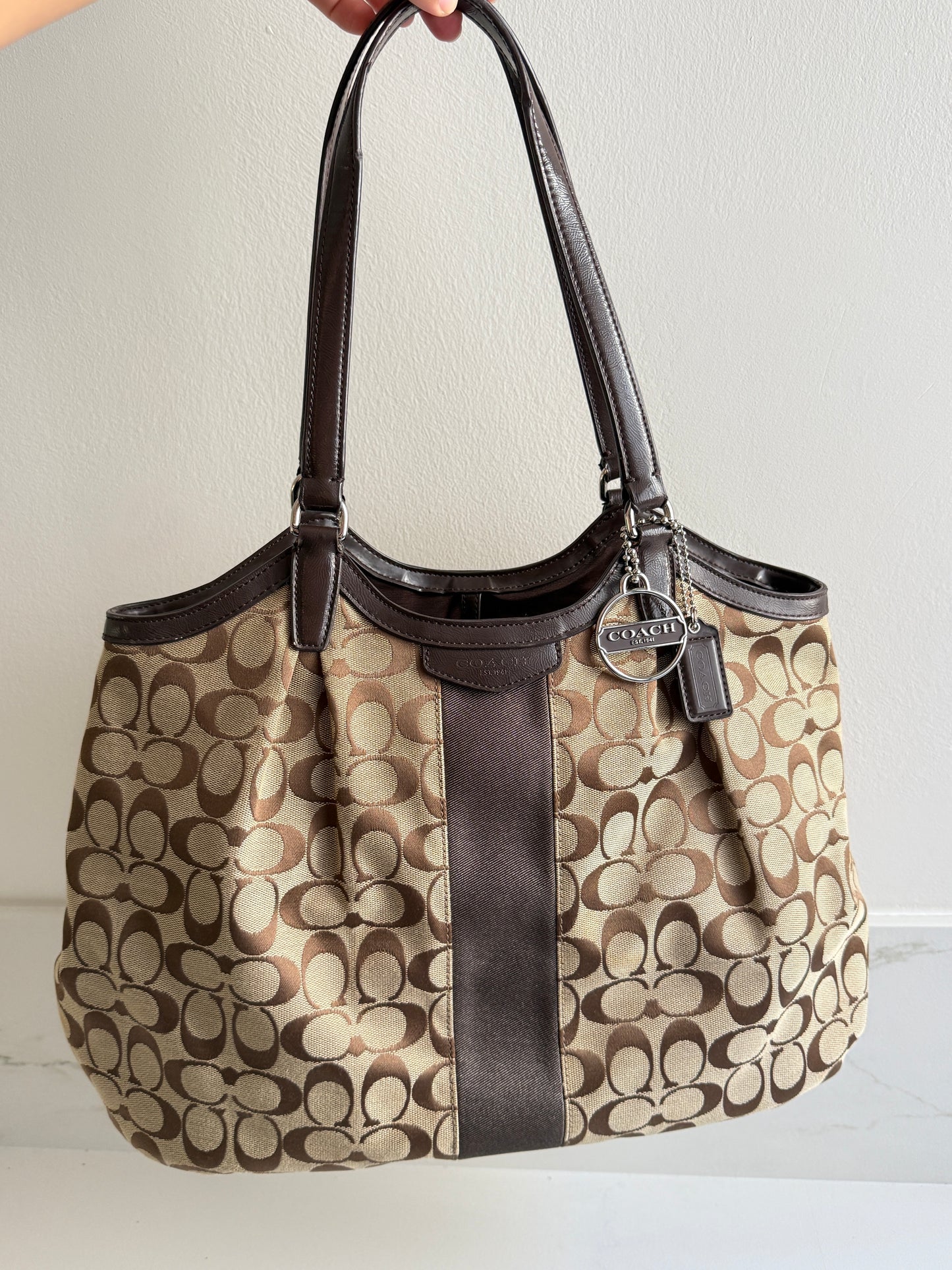 Coach Devin Signature Tote Shoulder Bag