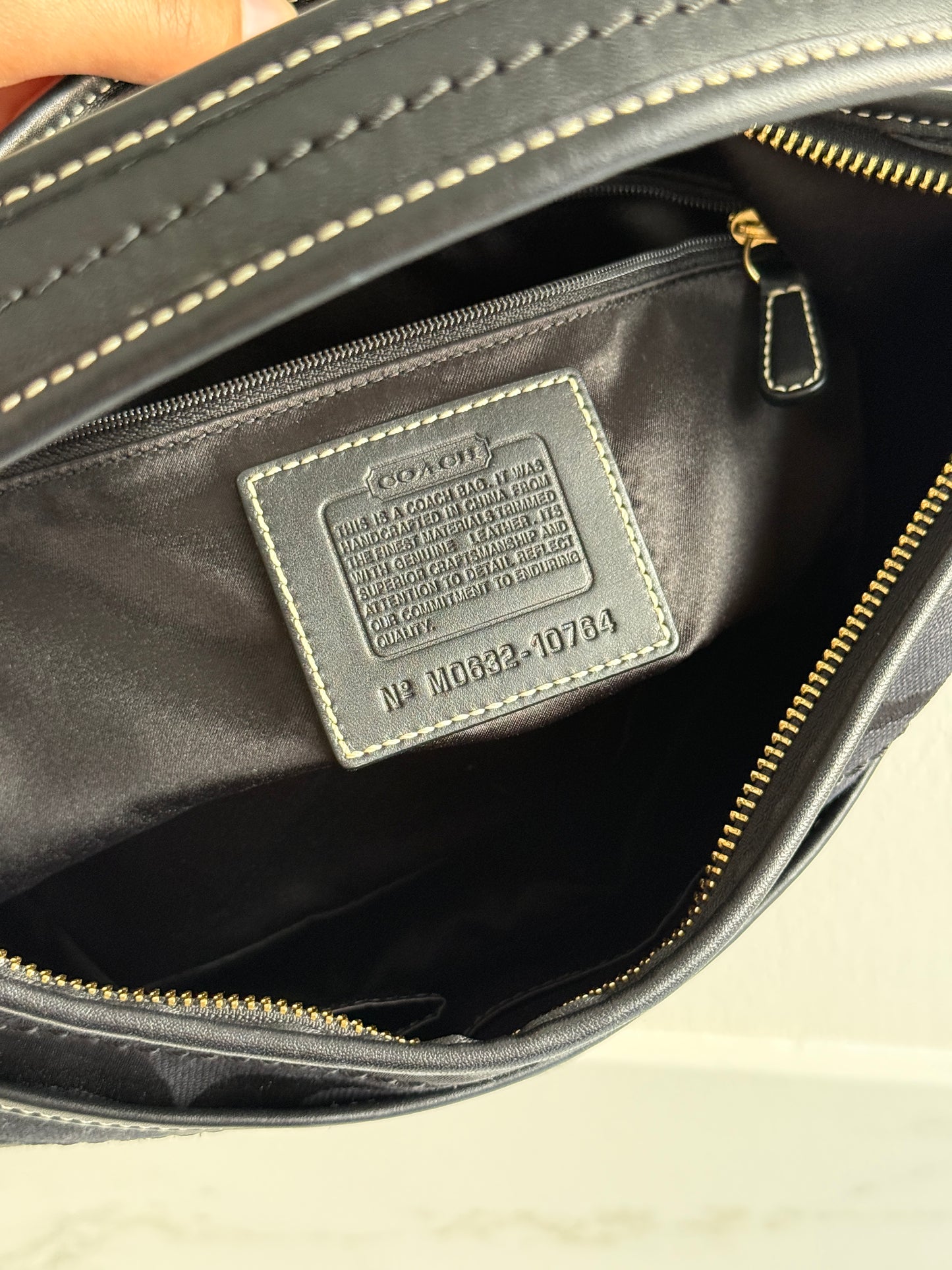 Coach Ergo Black Signature Shoulder Bag