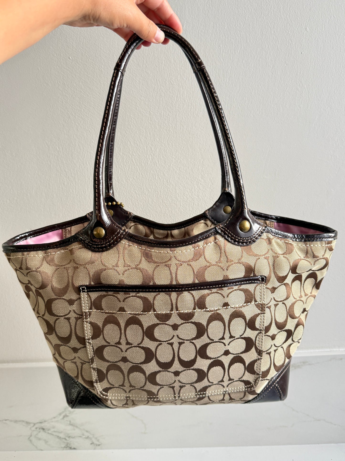 Super Rare Coach Signature Tote Shoulder Bag