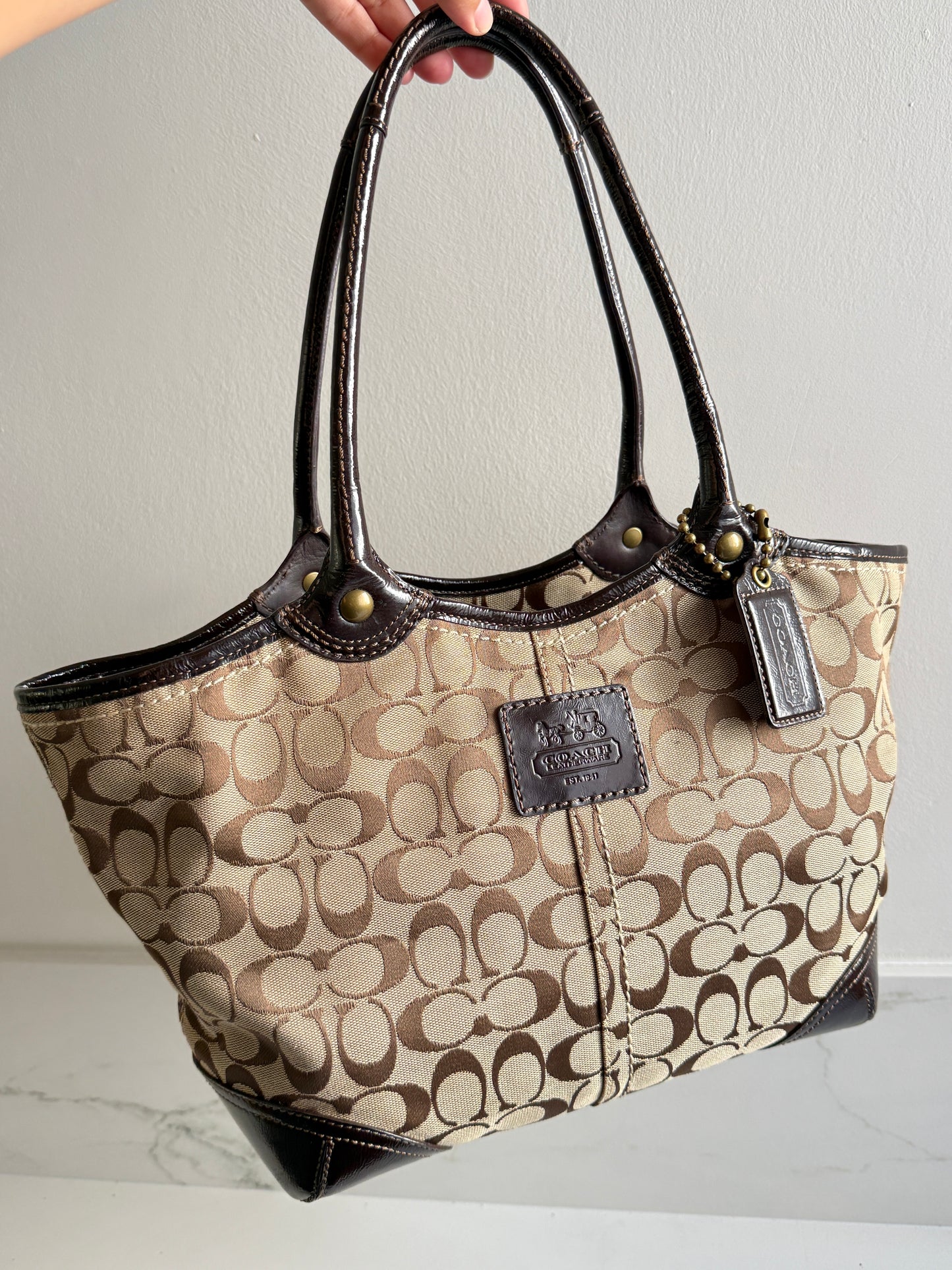 Super Rare Coach Signature Tote Shoulder Bag