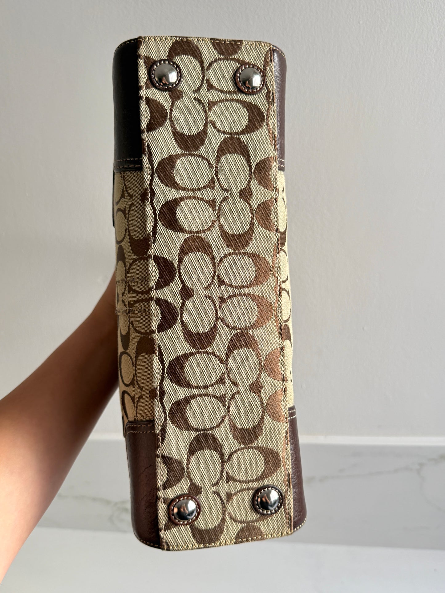 Rare Coach Hampton Signature Shoulder Bag