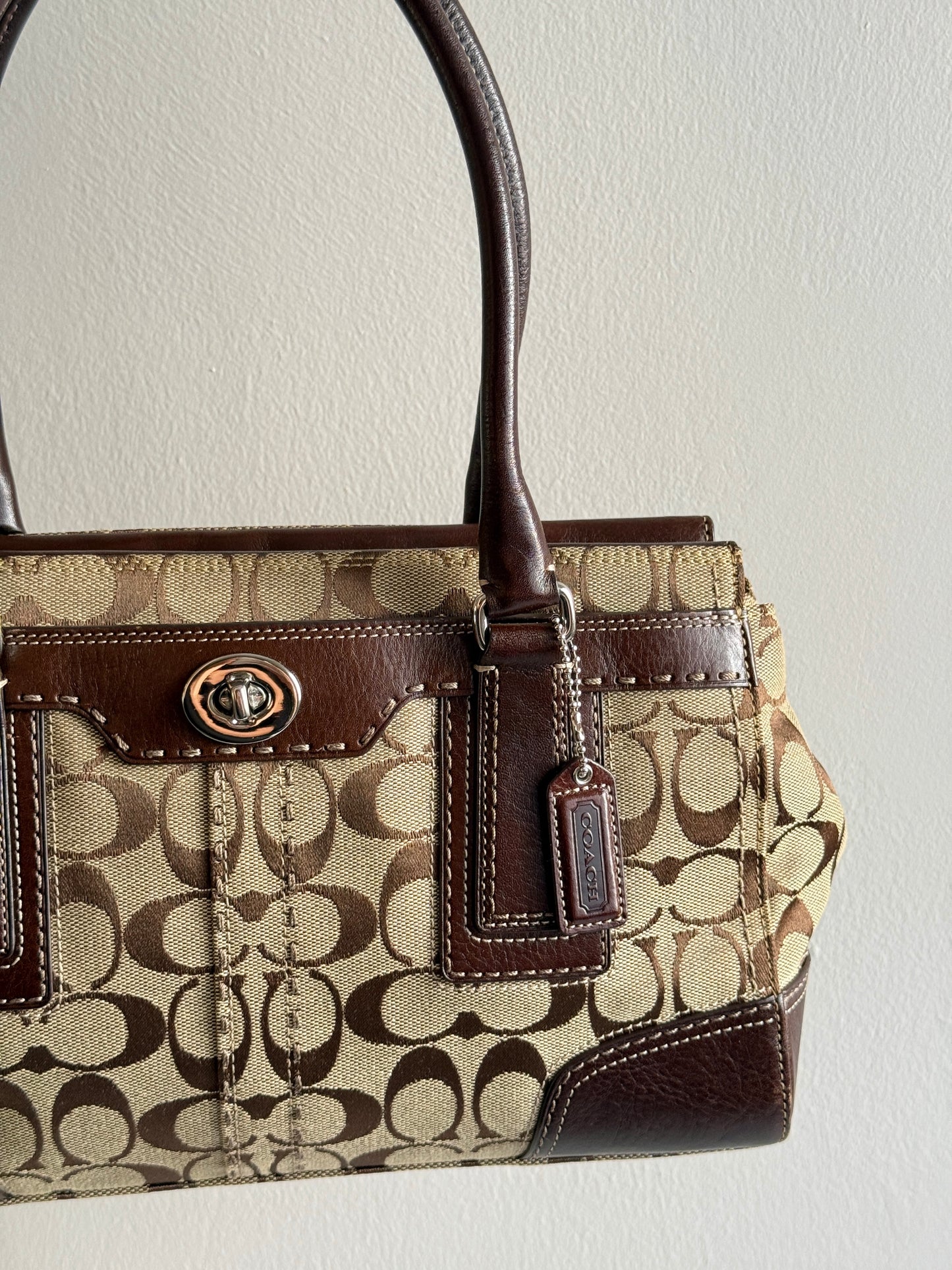 Rare Coach Hampton Signature Shoulder Bag