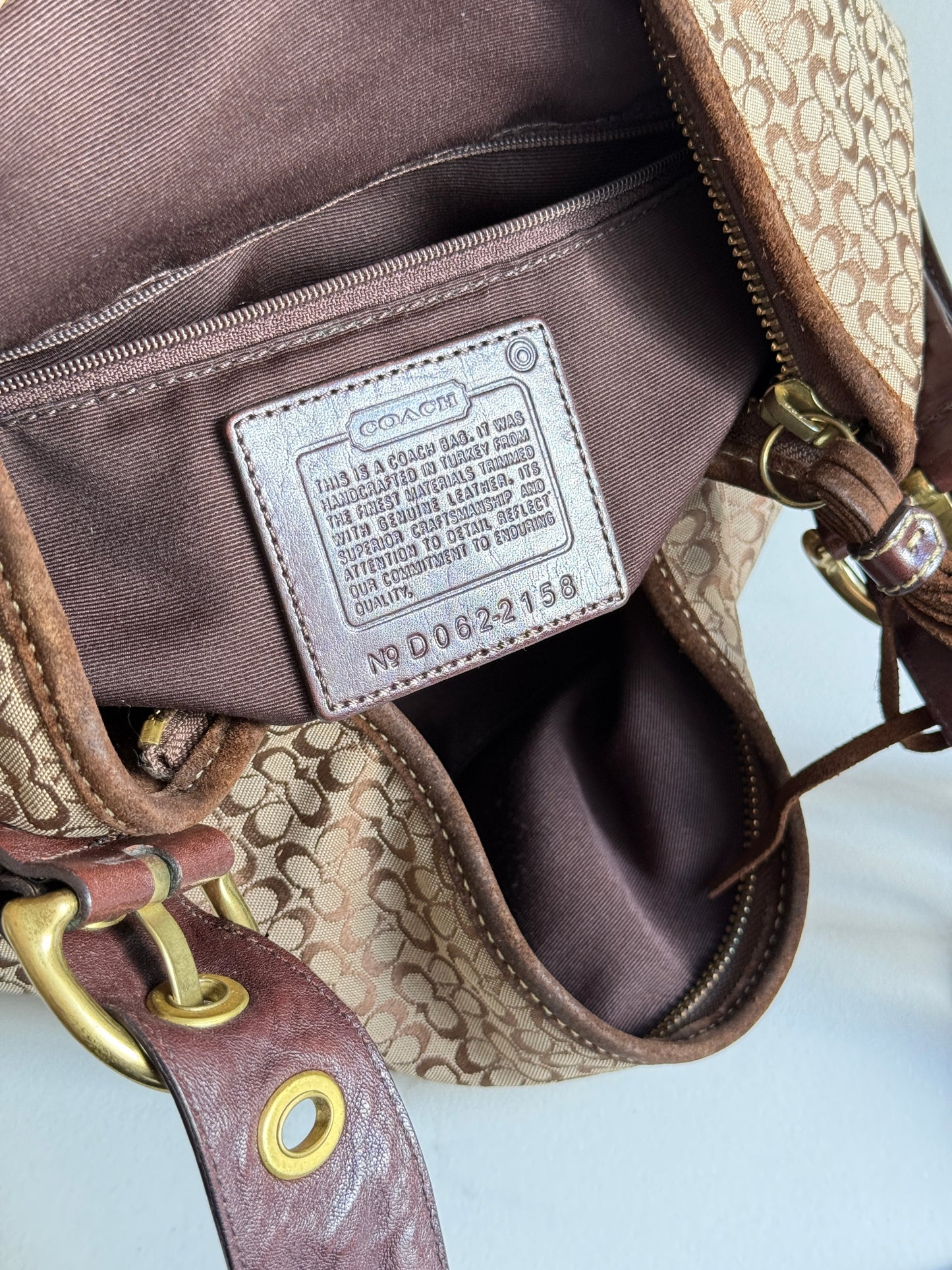 Rare Coach Soho Suede & Canvas Shoulder Bag