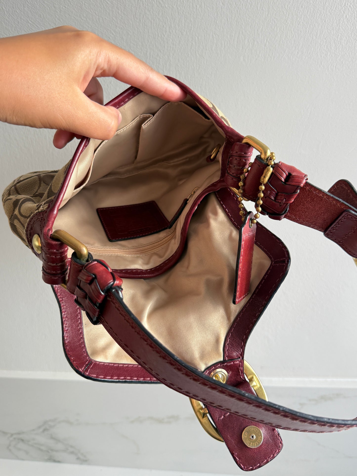 Super Rare Coach Bleecker Signature Shoulder Bag