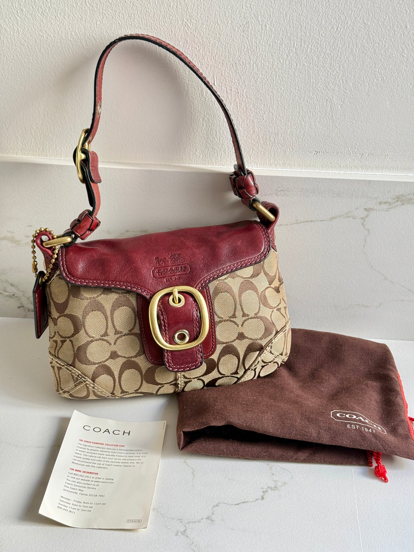 Super Rare Coach Bleecker Signature Shoulder Bag