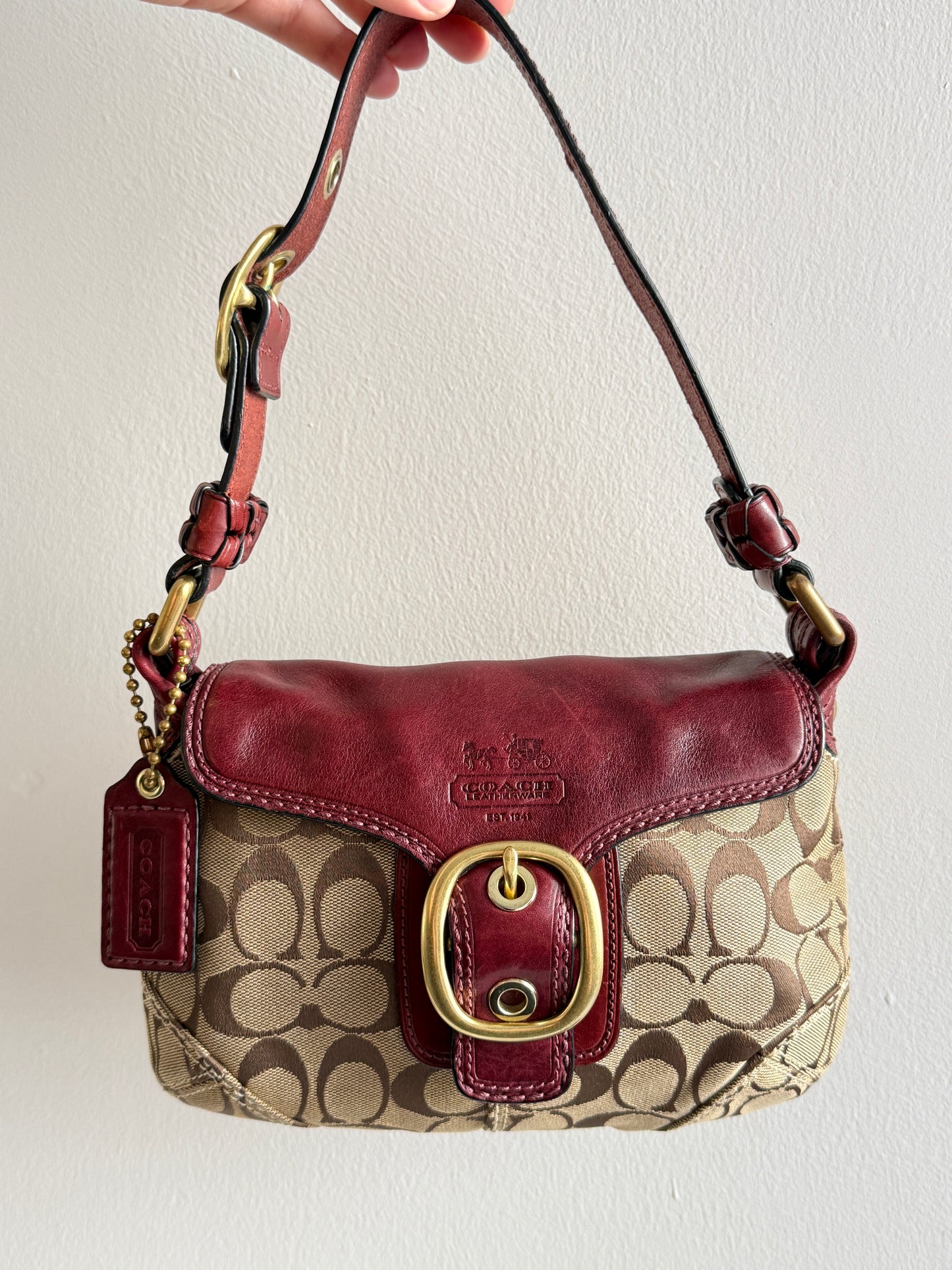 Super Rare Coach Bleecker Signature Shoulder Bag