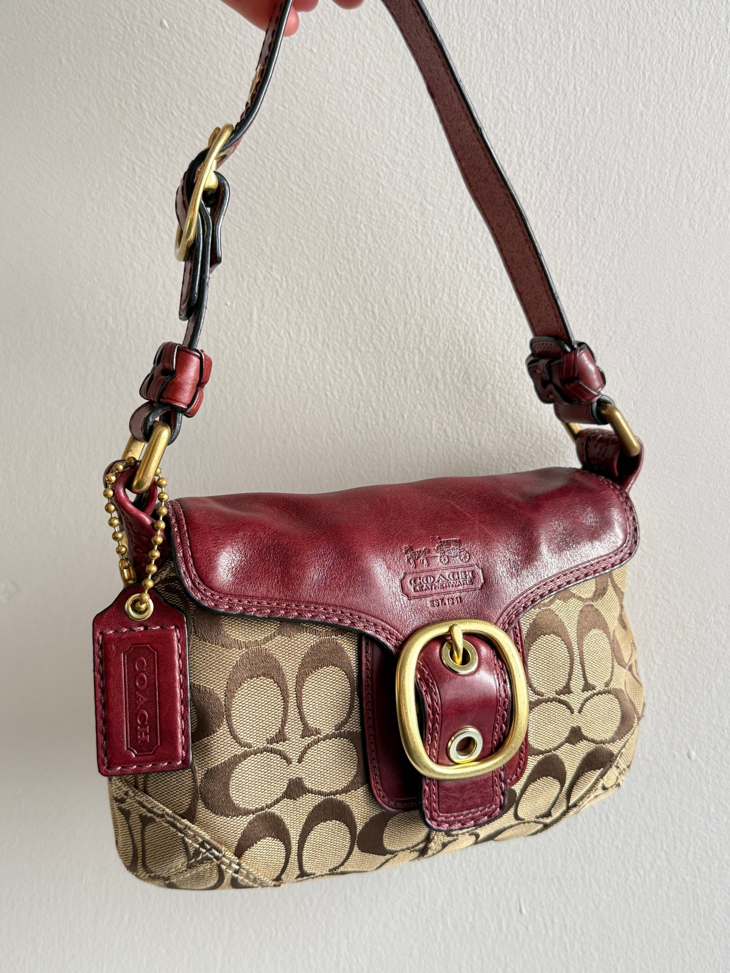 Super Rare Coach Bleecker Signature Shoulder Bag