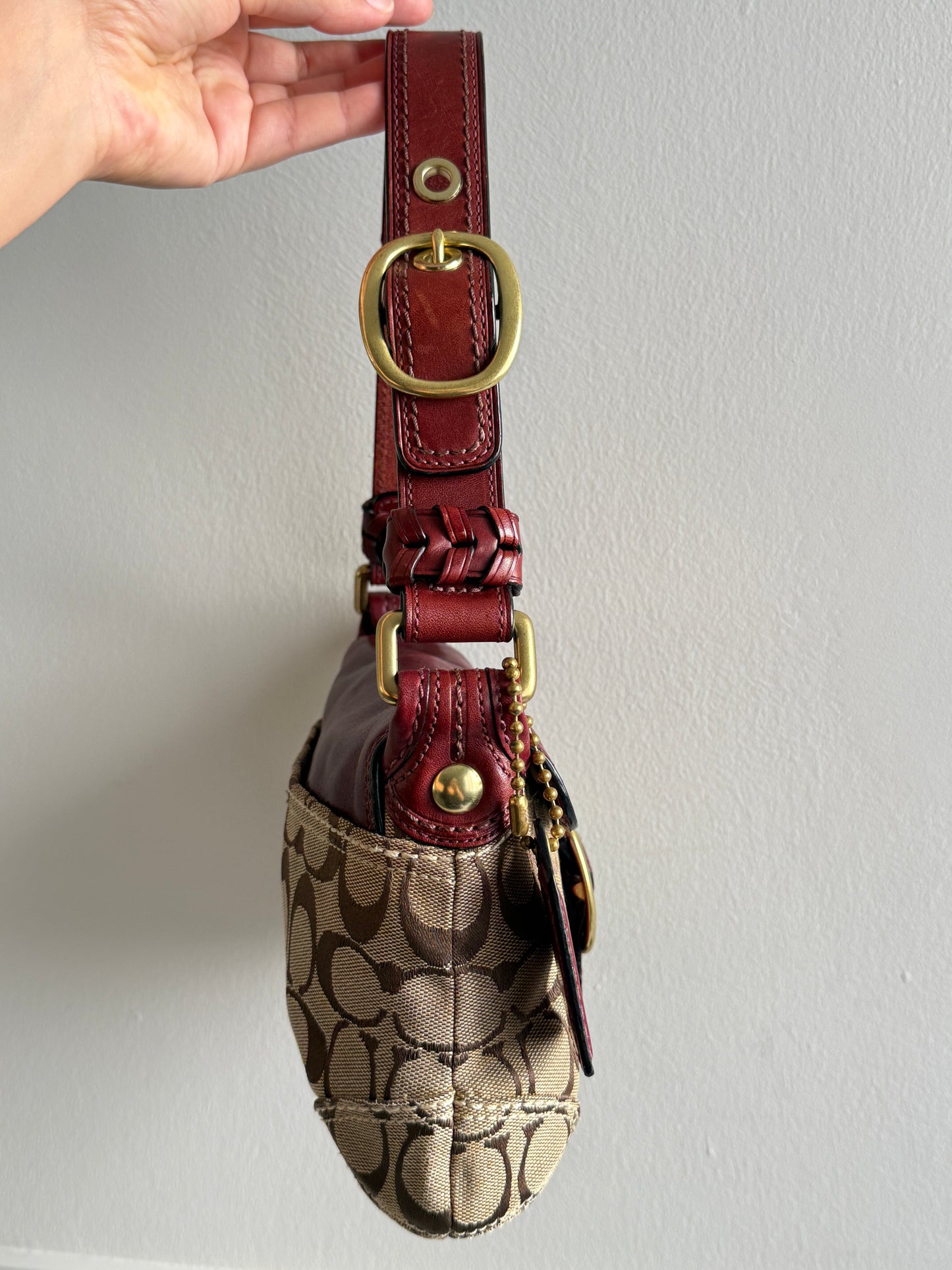 Super Rare Coach Bleecker Signature Shoulder Bag
