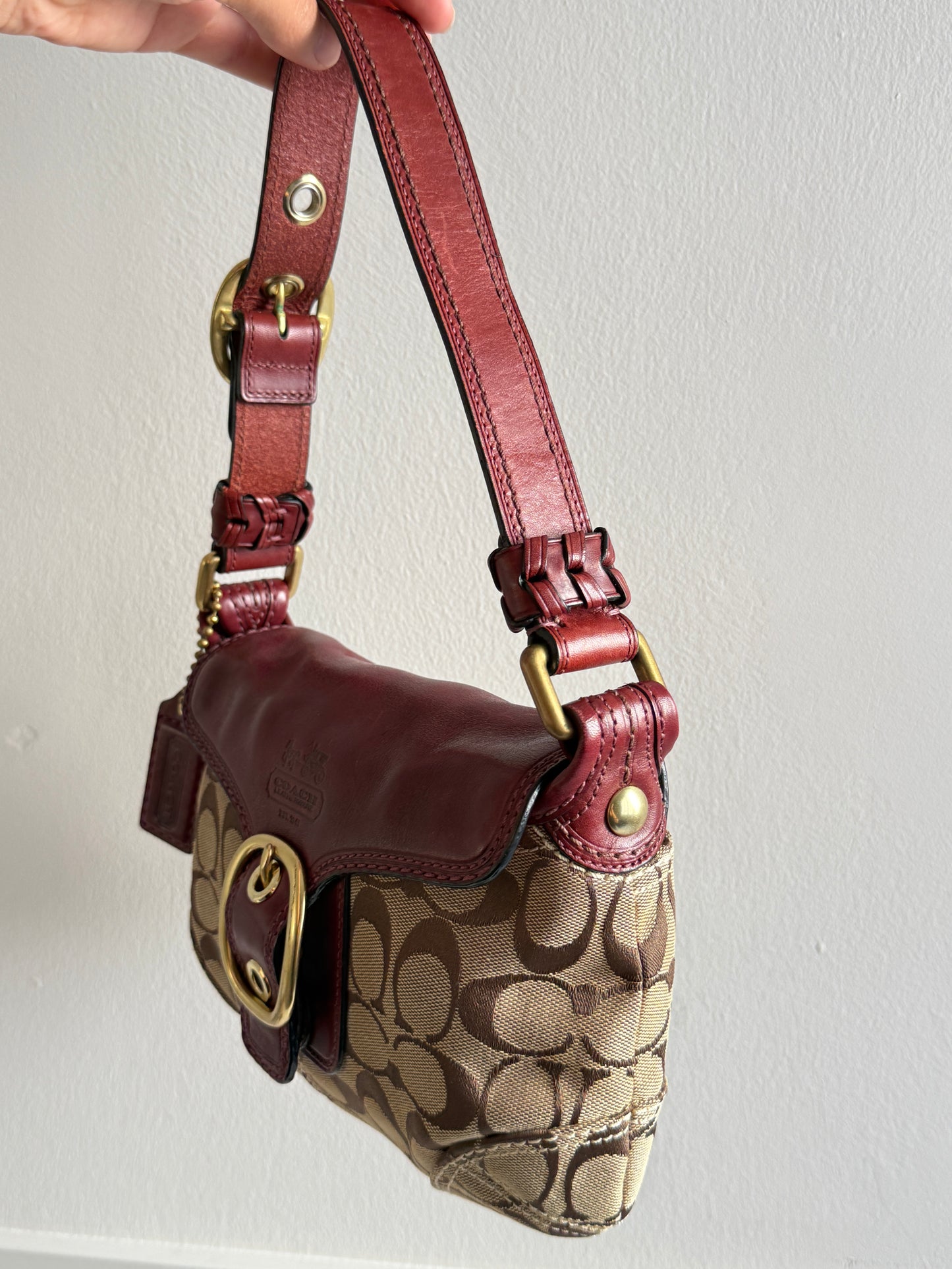 Super Rare Coach Bleecker Signature Shoulder Bag