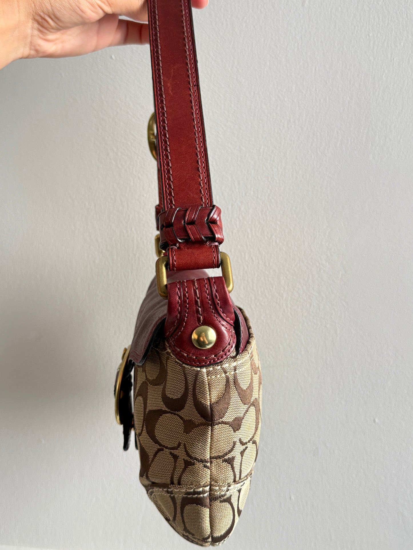 Super Rare Coach Bleecker Signature Shoulder Bag