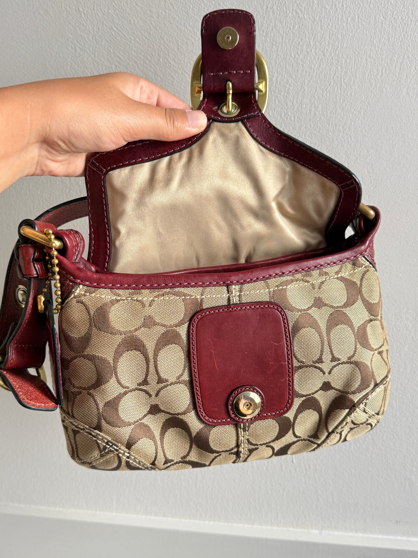 Super Rare Coach Bleecker Signature Shoulder Bag