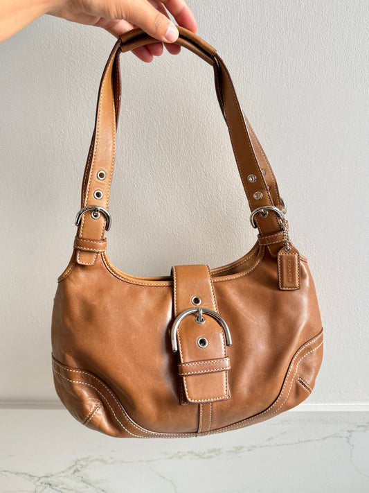 Super Rare Coach Soho Brown Leather Shoulder Bag
