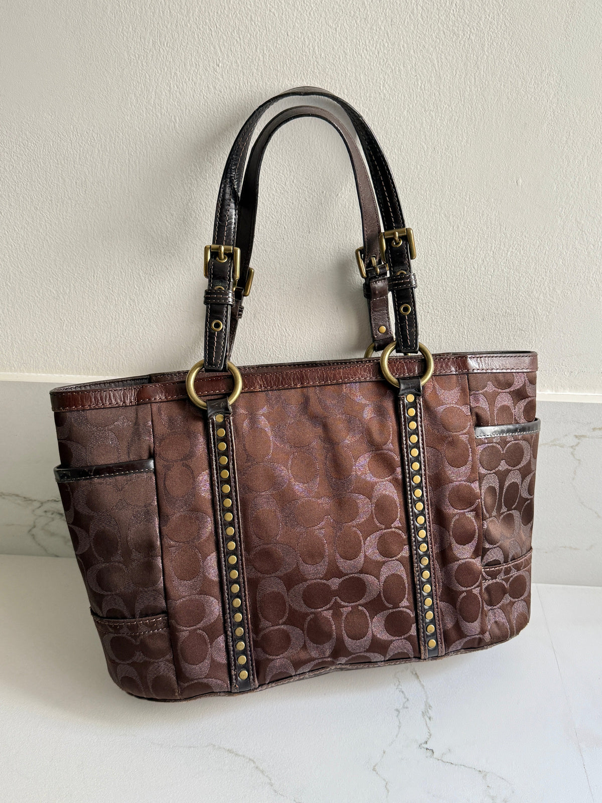 Super Rare Coach Signature Jacquard Tote Bag