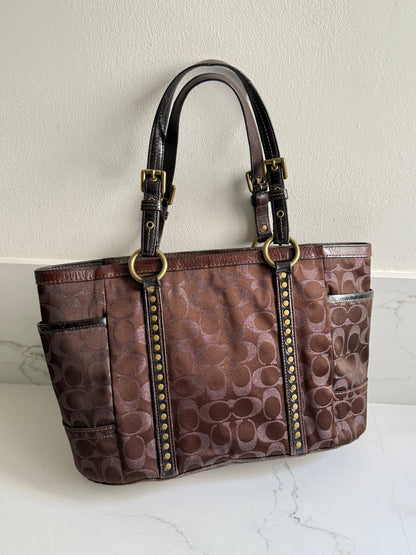 Super Rare Coach Signature Jacquard Tote Bag