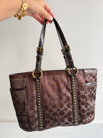 Super Rare Coach Signature Jacquard Tote Bag