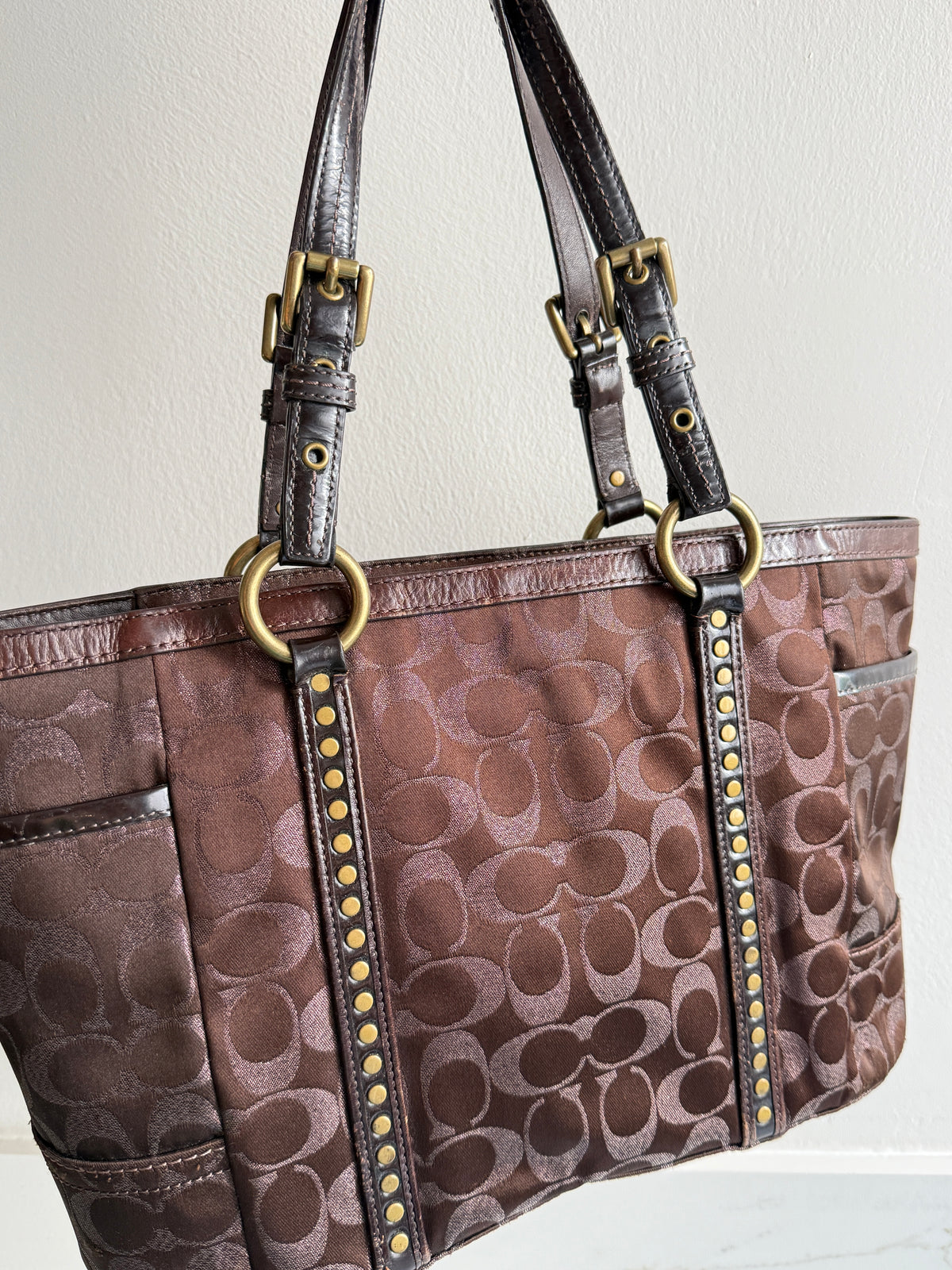 Super Rare Coach Signature Jacquard Tote Bag