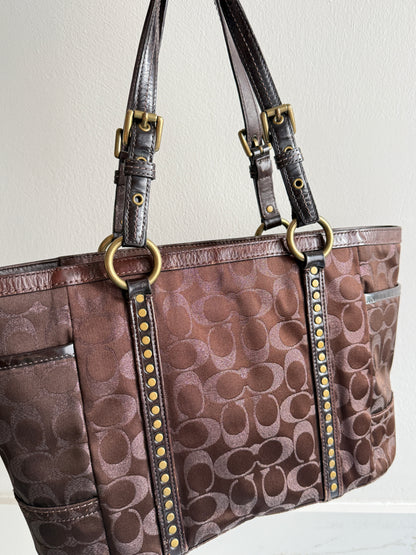 Super Rare Coach Signature Jacquard Tote Bag