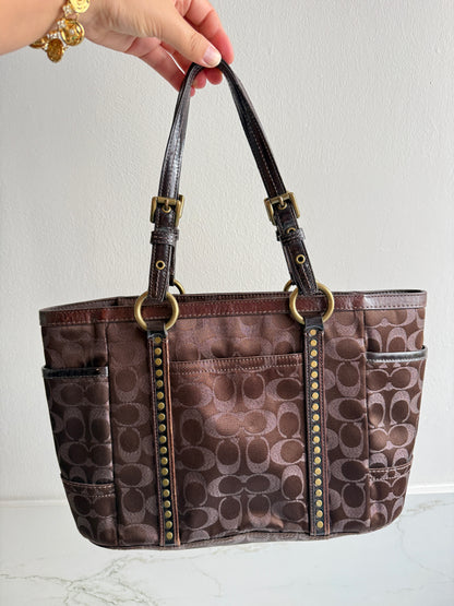 Super Rare Coach Signature Jacquard Tote Bag