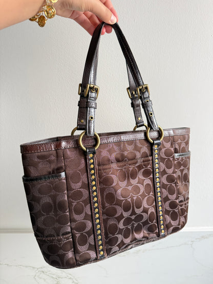 Super Rare Coach Signature Jacquard Tote Bag