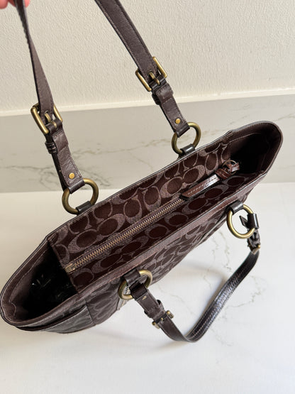 Super Rare Coach Signature Jacquard Tote Bag