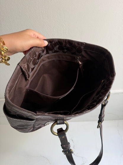 Super Rare Coach Signature Jacquard Tote Bag
