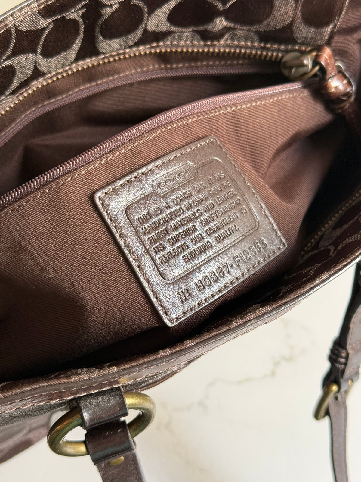 Super Rare Coach Signature Jacquard Tote Bag