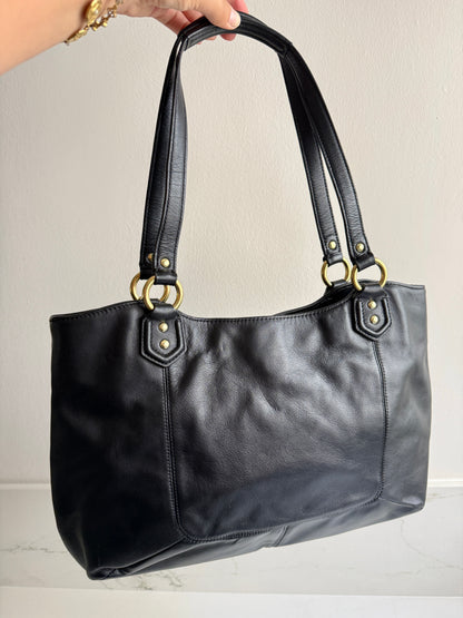 Coach Campbell Black Leather Shoulder Bag