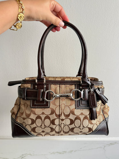 Coach Hampton Signature Shoulder Bag, Medium