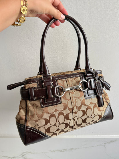 Coach Hampton Signature Shoulder Bag, Medium