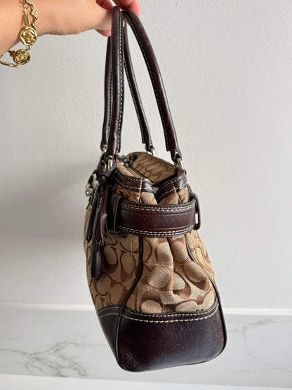 Coach Hampton Signature Shoulder Bag, Medium