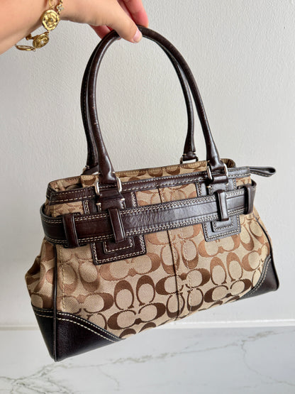 Coach Hampton Signature Shoulder Bag, Medium