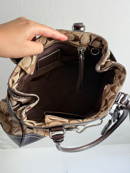 Coach Hampton Signature Shoulder Bag, Medium