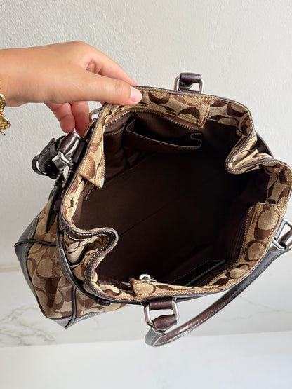 Coach Hampton Signature Shoulder Bag, Medium