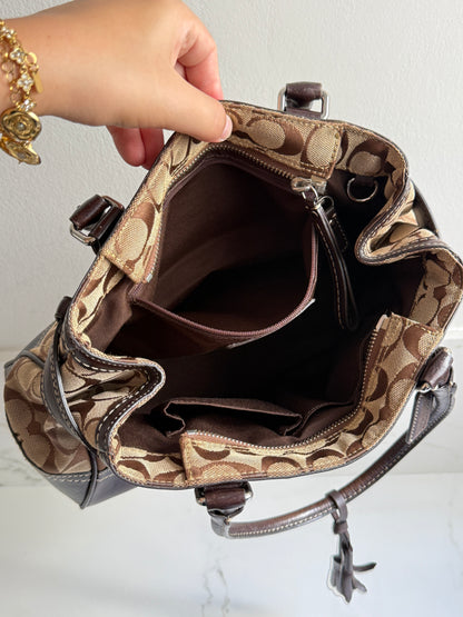 Coach Hampton Signature Shoulder Bag, Medium