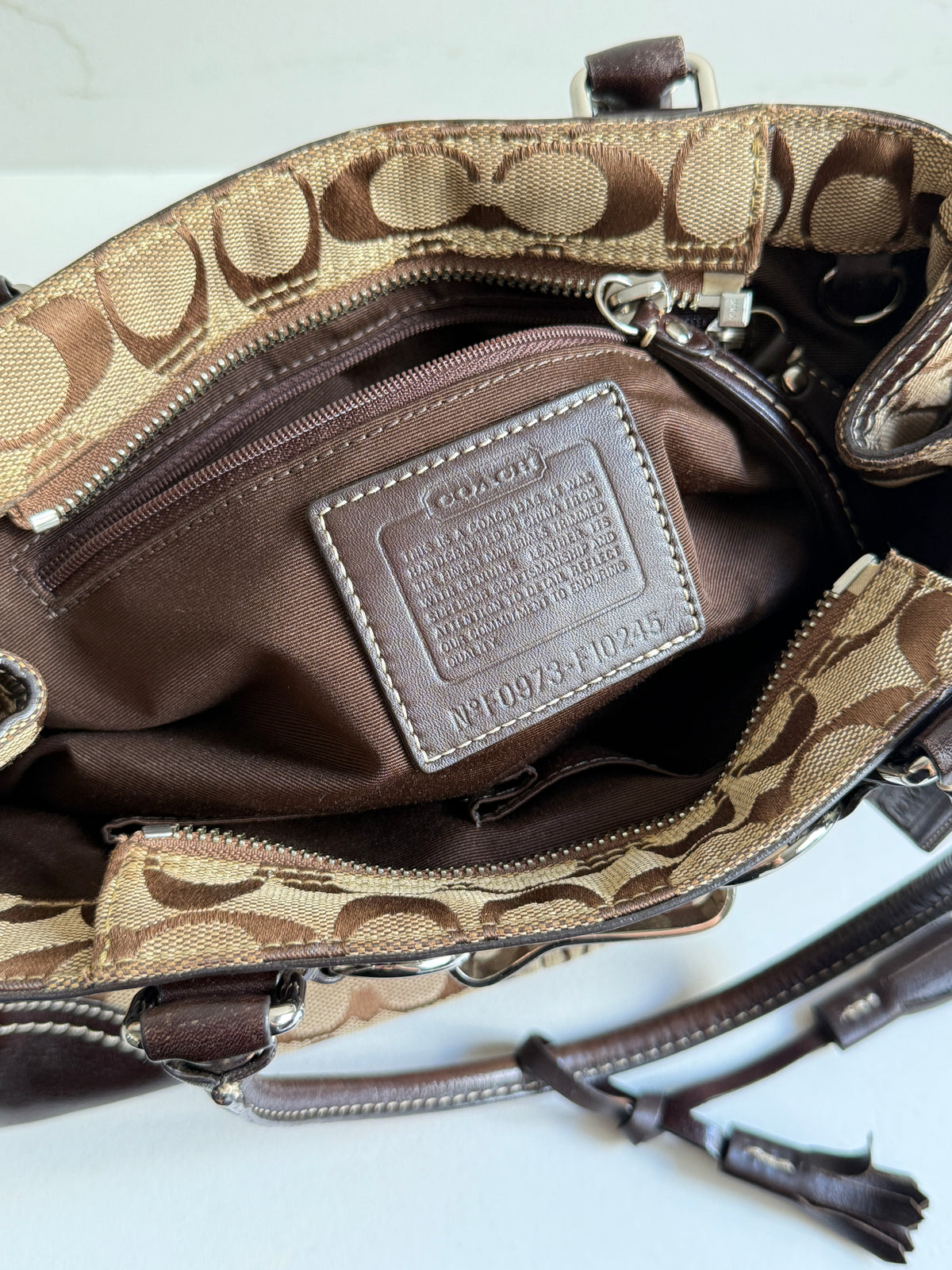 Coach Hampton Signature Shoulder Bag, Medium
