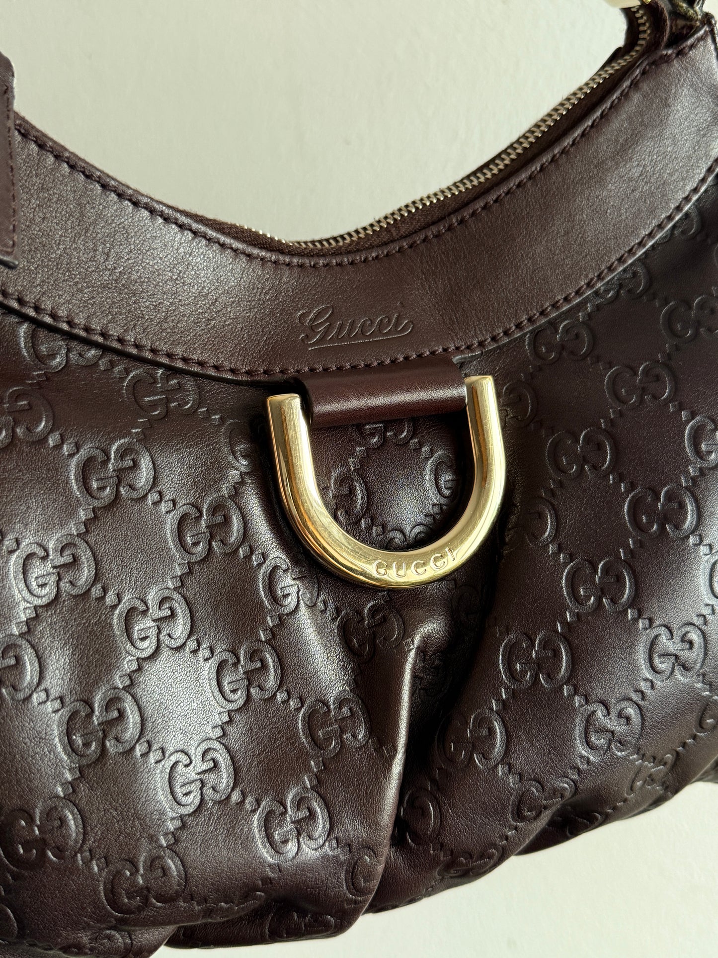 Super Rare Gucci Abbey D Ring Leather Shoulder Bag