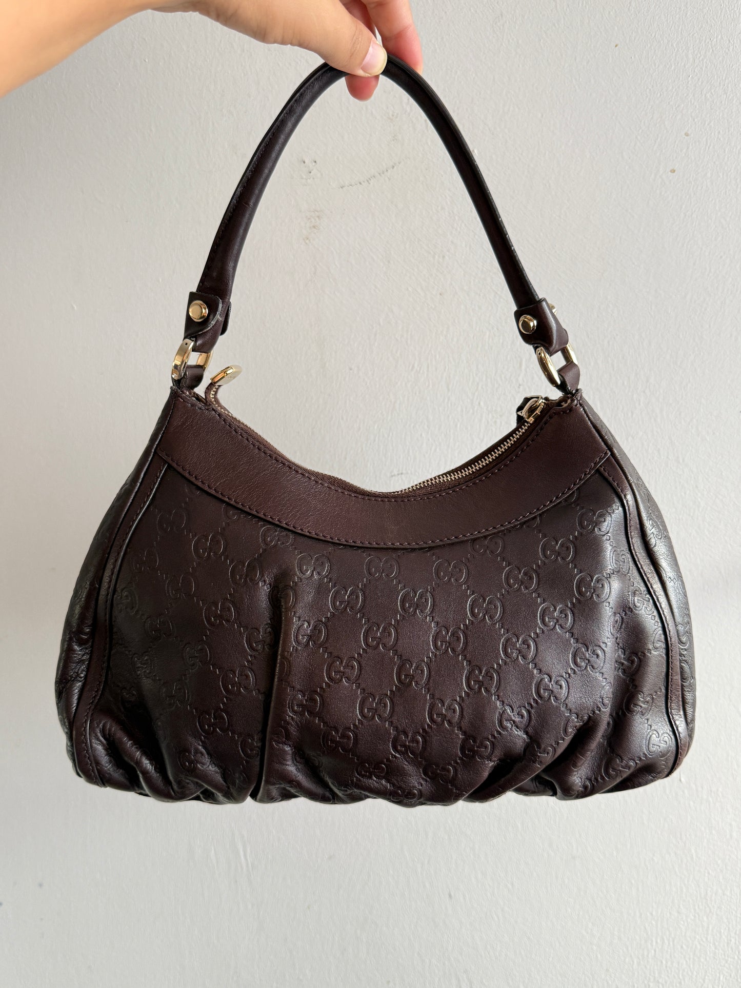 Super Rare Gucci Abbey D Ring Leather Shoulder Bag