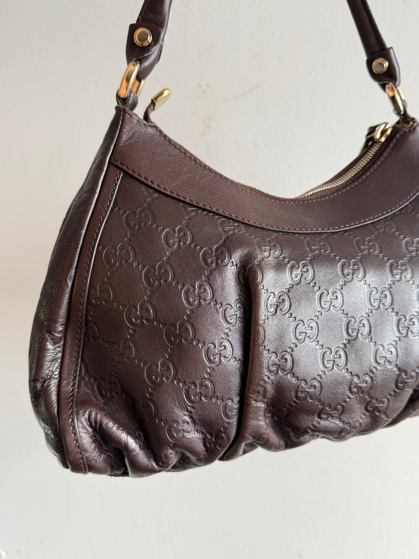 Super Rare Gucci Abbey D Ring Leather Shoulder Bag