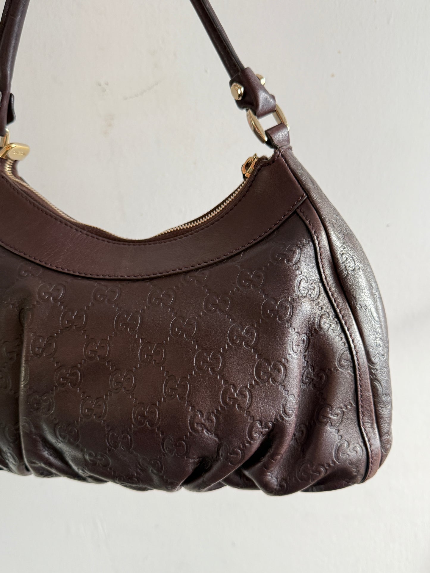 Super Rare Gucci Abbey D Ring Leather Shoulder Bag