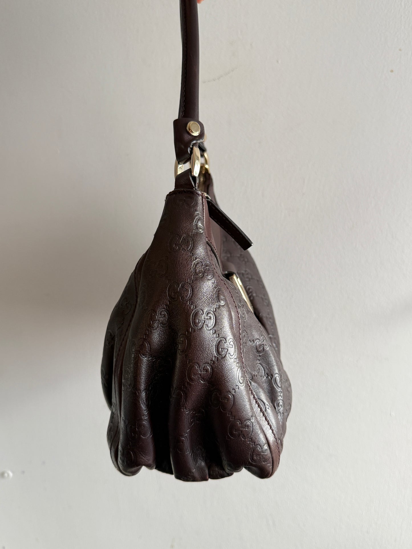 Super Rare Gucci Abbey D Ring Leather Shoulder Bag