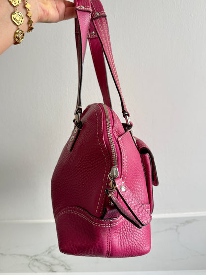 Super Rare Coach Hampton Pebbled Leather Shoulder Bag
