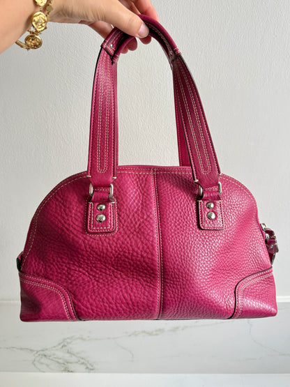 Super Rare Coach Hampton Pebbled Leather Shoulder Bag
