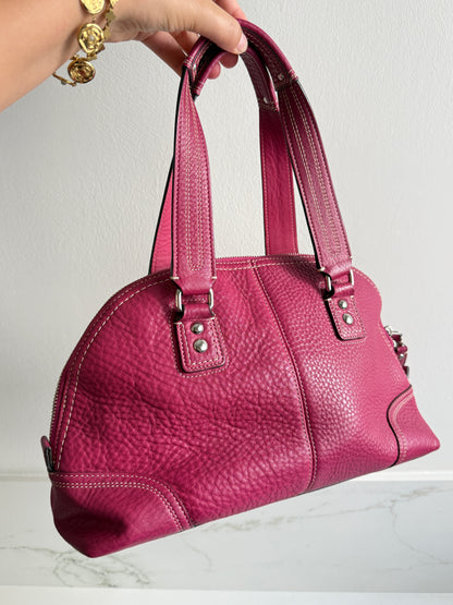 Super Rare Coach Hampton Pebbled Leather Shoulder Bag