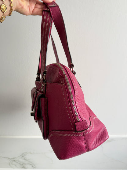 Super Rare Coach Hampton Pebbled Leather Shoulder Bag
