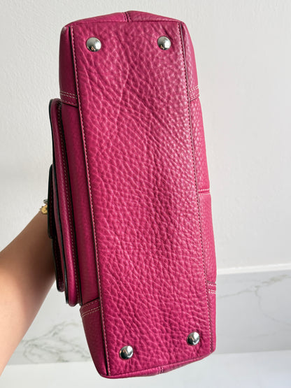 Super Rare Coach Hampton Pebbled Leather Shoulder Bag