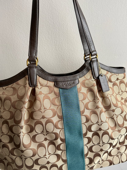 Super Rare Coach Devin Signature Tote Shoulder Bag