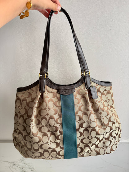 Super Rare Coach Devin Signature Tote Shoulder Bag