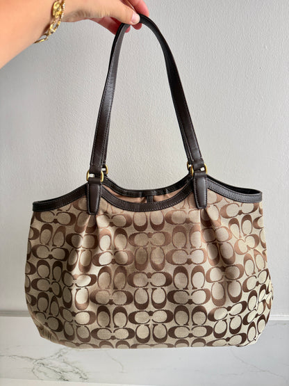 Super Rare Coach Devin Signature Tote Shoulder Bag