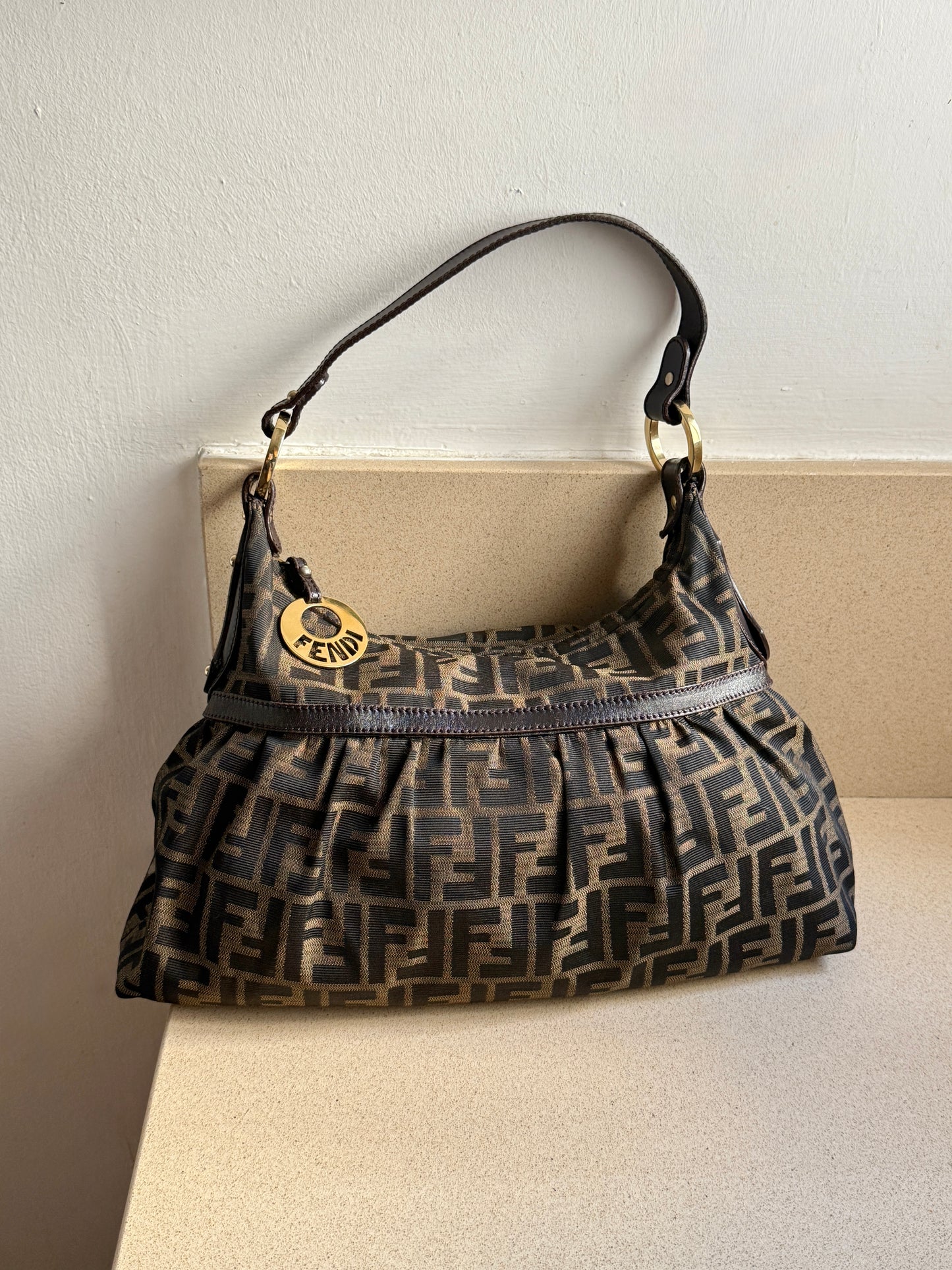 Super Rare Fendi Zucca Chef Shoulder Bag